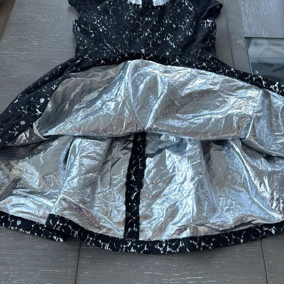 Justice Girl’s Size 10 Black Silver Dress Casual Formal Special Wear Lace EUC - Picture 9 of 12